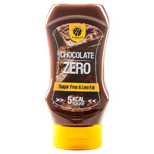Rabeko Zero Sauce - Schokolade, 1 x 350ml ohne Zucker & wenig Fett - gesunde Low Carb Produkte kalorienreduziert fettreduziert für Salat, Frites,Burger,Grill - Gluten und Laktosefrei von Rabeko Products