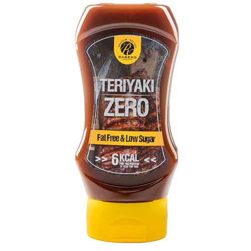 Rabeko Zero Sauce -Teriyaki, 1 x 350ml ohne Zucker & wenig Fett - gesunde Low Carb Produkte kalorienreduziert fettreduziert für Salat, Pommes Frites, Burger, Grill - Gluten und Laktosefrei von Rabeko Products