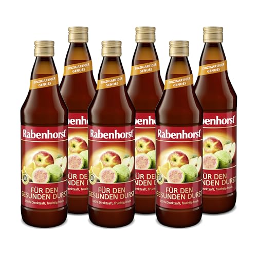 RABENHORST Für den gesunden Durst 6er Pack (6 x 700 ml). Fruchtig-frischer Mehrfruchtsaft aus Äpfeln, Orangen und Guaven von Rabenhorst