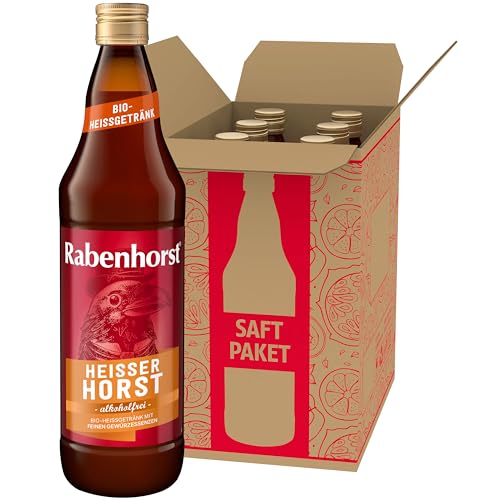 RABENHORST Heißer Horst 6er Pack (6 x 700 ml) - Alkoholfreies Bio-Heißgetränk mit natürlichem Vitamin C von Rabenhorst