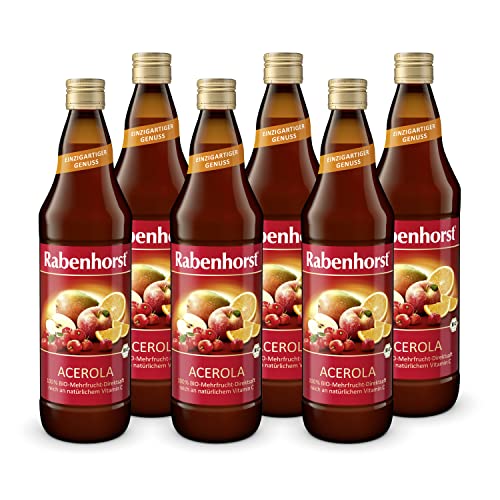 RABENHORST Acerola BIO 6er Pack (6 x 700 ml) - Mehrfruchtsaft mit natürlichem Vitamin C von Rabenhorst