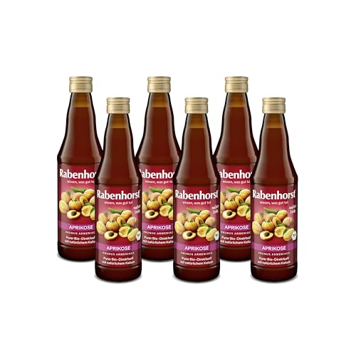 RABENHORST Aprikose Muttersaft BIO 6er Pack (6 x 330 ml) - 100 % purer Aprikosen-Direktsaft in Bio-Qualität von Rabenhorst