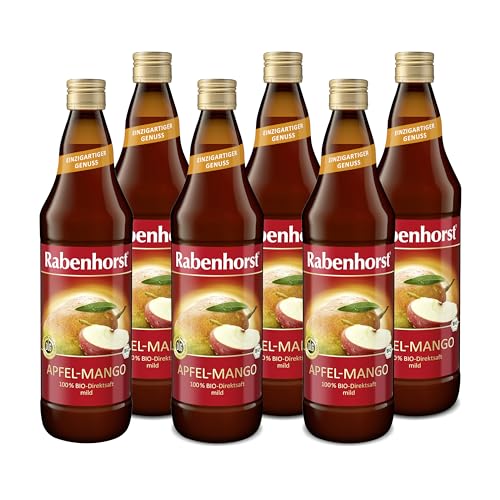 Rabenhorst Bio Apfel-Mango-Saft, 6er Pack (6 x 700 ml) von Rabenhorst