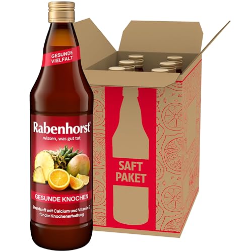 RABENHORST Gesunde Knochen 6er Pack (6 x 700 ml) - Fruchtiger Saft mit Vitamin D und Calcium in bester Qualität von Rabenhorst