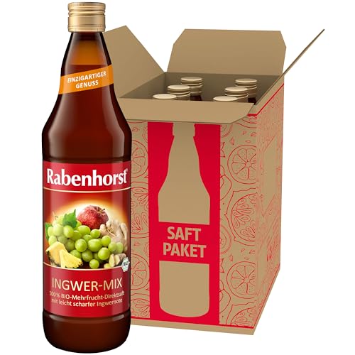 RABENHORST Ingwer-Mix BIO 6er Pack (6 x 700 ml). Durch schonende Herstellung in der hauseigenen Kelterei, entsteht eine besondere Qualität die man schmeckt von Rabenhorst