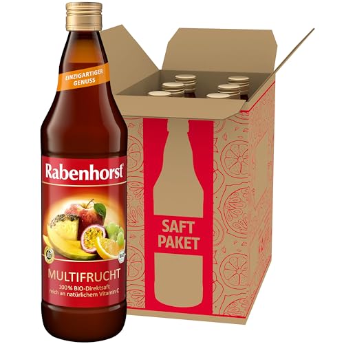 RABENHORST Multifrucht BIO 6er Pack (6 x 700 ml). Unser klassischer Bio-Mehrfruchtsaft mit natürlichem Vitamin C von Rabenhorst