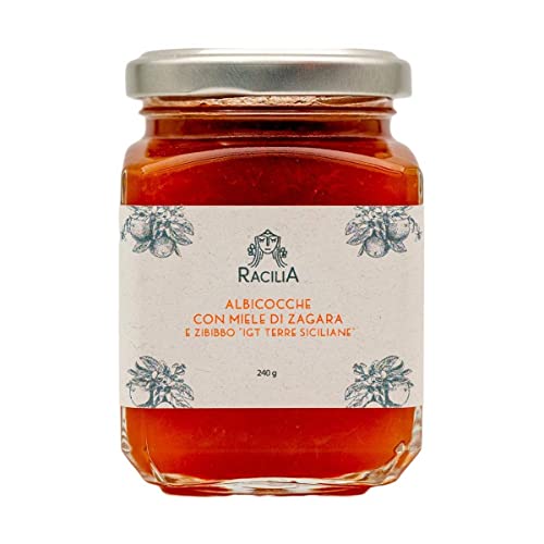 RACILIA Aprikosenmarmelade mit Orangenblütenhonig und Zibibbo - 100% Sizilianische Früchte, Glutenfrei, ohne Konservierungsstoffe, Italienisch - 240 g RACILIA Aprikosenmarmelade mit Orangenblütenhonig und Zibibbo - 100% Sizilianische Früchte, Glutenfrei, ohne Konservierungsstoffe, Italienisch - 240 g von Racilia