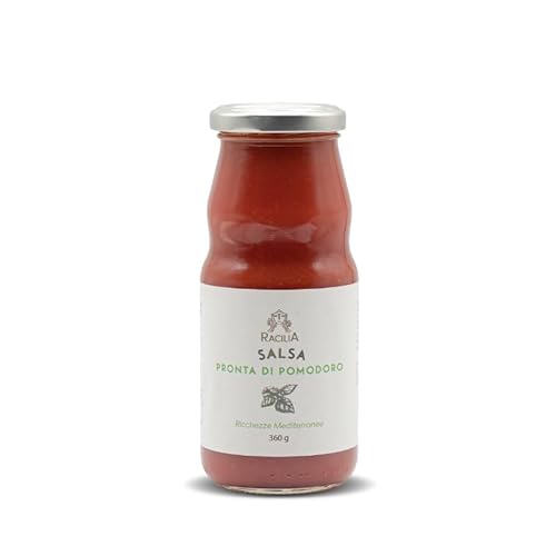 Fertige Siccagno-Tomatensauce - 100% sizilianische Tomaten, ohne Farbstoffe, Konservierungsstoffe, Verdickungsmittel - Traditionelles Sizilianisches Rezept - 360g von Racilia
