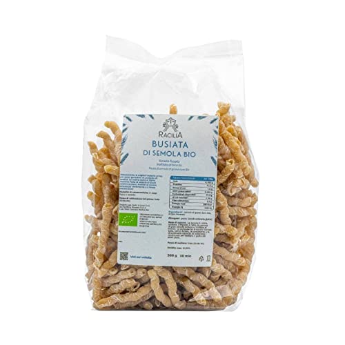 Russello Bio-Semolina Busiata - 100% sizilianischer und biologischer Weizen - ökologische Packung - 500 g von Racilia