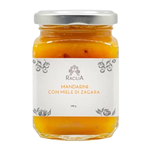 RACILIA Sizilianische Mandarinenmarmelade mit Orangenblütenhonig - 100% Sizilianische Marmelade, Glutenfrei, Italienisch - 240g RACILIA Sizilianische Mandarinenmarmelade mit Orangenblütenhonig - 100% Sizilianische Marmelade, Glutenfrei, Italienisch - 240g von Racilia