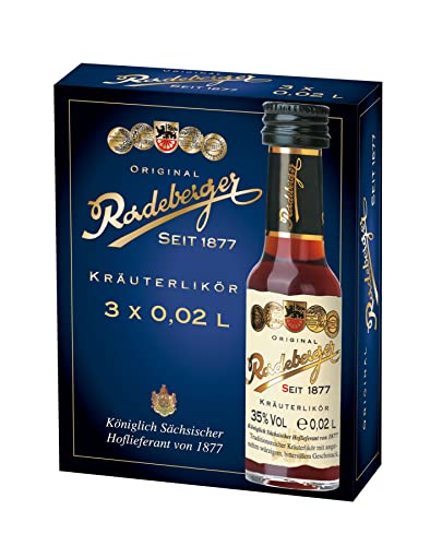 Radeberger | Original Radeberger Kräuterlikör Seit 1887 | 3 x 0,02l | Premium Kräuterschnaps Mit Der Langen Tradition | Bitter von Radeberger