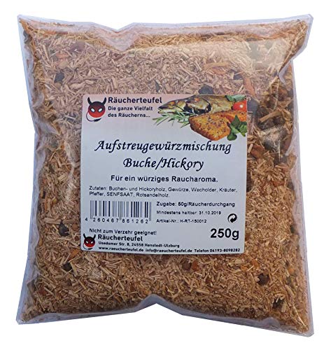 Räucherteufel Aufstreugewürzmischung Buche/Hickory 250g, Wood Smoking Chips, Räucherchips, Smoker Räucherteufel Aufstreugewürzmischung Buche/Hickory 250g, Wood Smoking Chips, Räucherchips, Smoker von Räucherteufel