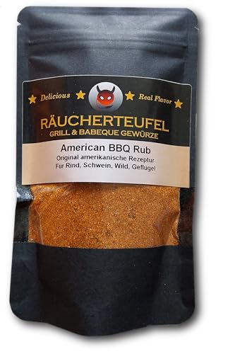 Räucherteufel American BBQ Rub 100g, BBQ-Gewürzmischung, Grill Gewürz, Räuchergewürz, Barbecue Rub, BBQ-Marinade von Räucherteufel