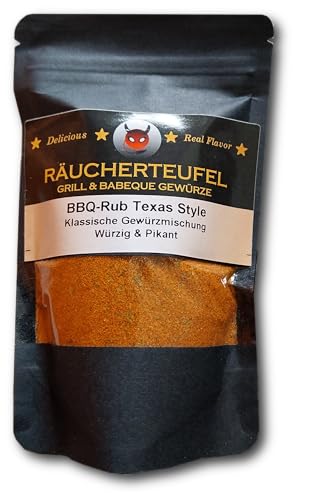 Räucherteufel BBQ-Rub Texas Style 90g, Grill Gewürz, Gewürzmischung, Beilagen Gewürz, BBQ-Gewürz von Räucherteufel