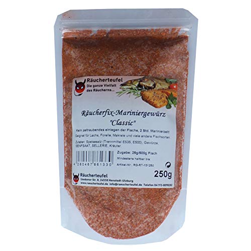 Räucherteufel Räucherfix-Mariniergewürz "Classic", Räucherlauge, Räucherlake, Fischgewürz Räucherteufel Räucherfix-Mariniergewürz "Classic", Räucherlauge, Räucherlake, Fischgewürz von Räucherteufel