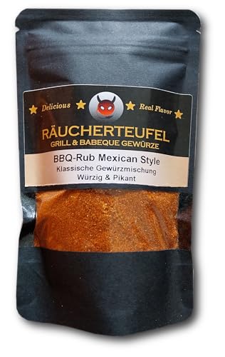 Räucherteufel BBQ-Rub Mexican Style 90g, Marinade, Grill Gewürz, Gewürzmischung, Barbecue Rub, BBQ-Marinade von Räucherteufel
