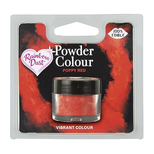 Lebensmittelfarbe Puder Mohnrot/Poppy Red von Rainbow Dust