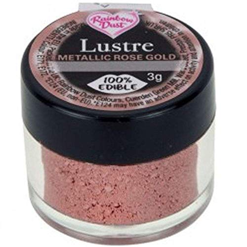 Metallic Rose Gold Edible Lustre - Rainbow Dust - 3g von Rainbow Dust