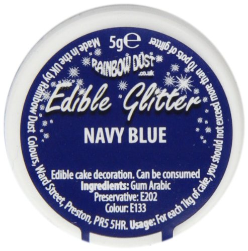 Navy Edible Glitter von Rainbow Dust