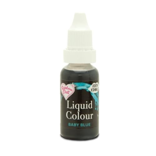 Rainbow Dust Airbrush Farbe -baby blau- 16ml, Lebensmittelfarbe flüssig von Rainbow Dust