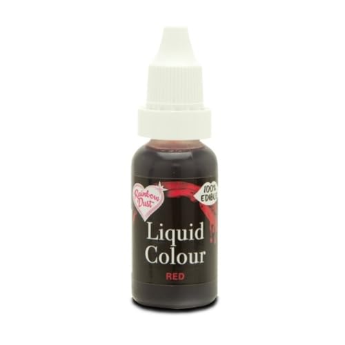 Rainbow Dust Airbrush Farbe -rot- 16ml, Lebensmittelfarbe flüssig von Rainbow Dust