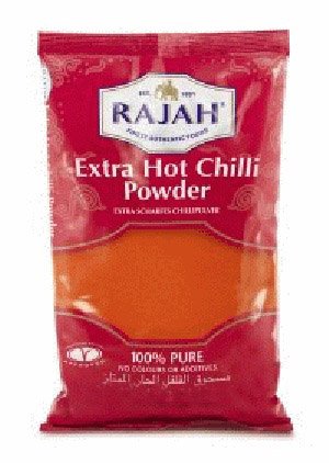 Rajah Extra Hot Chilli Pulver 6x1kg von Rajah