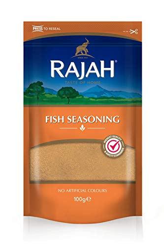 Rajah Spices Fischwürze | Fischgewürzpulver | Fischgewürzpulver | Fischwürze reiben | (100 g) von RAJAH TASTE OF HOME SINCE 1931