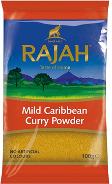 Rajah Mildes Caribbean Curry Pulver, 100 g, 2 Stück von Rajah