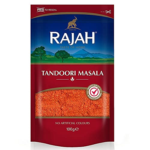 Rajah Tandoori Masala, indische Würzmischung, 6er Pack (6 x 100 g) von Rajah