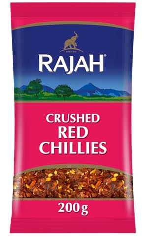 Rajah geschrotete Chilis – Chiliflocken zum Würzen und Kochen – 1 x 200 g von Rajah