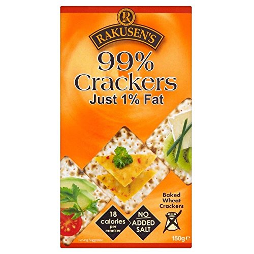 Rakusen die 99% Fat Free Crackers (150g) - Packung mit 6 von Rakusen's