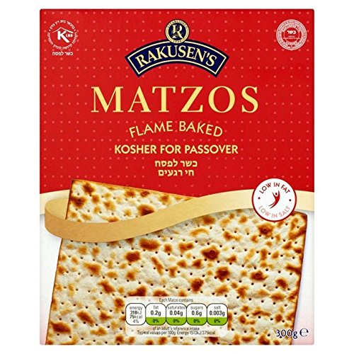 Rakusen's Matzos Flame Baked Koscher für Passover 300 g (6 Stück) von Rakusen's