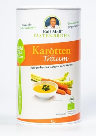 Karotten Traum - Bio-Fastenbrühe von Ralf Moll | 250 g körnige Brühe für ca. 15 Fastenbrühe beim Heilfasten | Bioqualität, Deutschland hergestellt von Ralf Moll