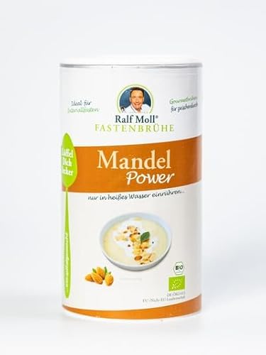 Mandel Power - Bio-Fastenbrühe von Ralf Moll | 250 g körnige Brühe für ca. 15 Fastenbrühe beim Heilfasten | Bioqualität, Deutschland hergestellt von Ralf Moll