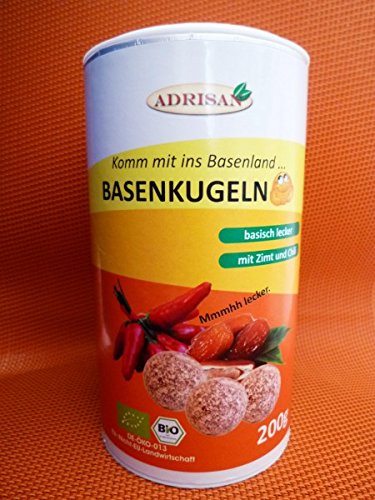 Ralf Moll® Basenkugeln 200g, 1 Dose 200g, 3 Dosen / Der süße leckere Basen-Snack aus Datteln Erdmandeln Mandeln Zimt Chili / 100% reine biologische Zutaten von Ralf Moll