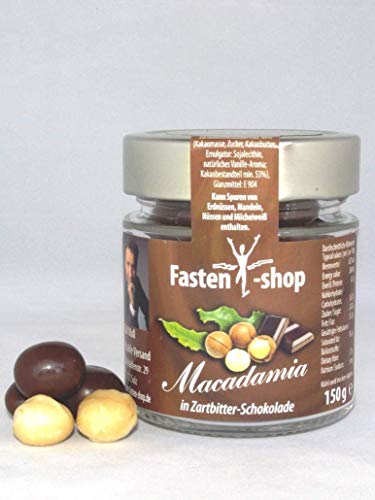 Ralf Moll® Macadamia-Glückskugeln, 2er Pack 2x150g Macadamia-Nüsse in Zartbitterschokolade im Glas von Ralf Moll