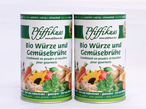 Pfiffikus / Bio-Gourmet-Streuwürze / Gemüsebrühe, 2er Pack (2x250g), Streuer von Ralf Moll