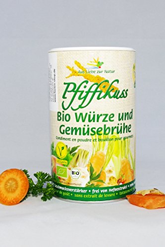 Pfiffikus / Bio-Gourmet-Streuwürze / Gemüsebrühe, 4er Pack (4x250g), Streuer von Ralf Moll