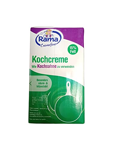 Rama Cremefine Kochcreme 15 % Fett 1 l Packung - 6x1l von Rama