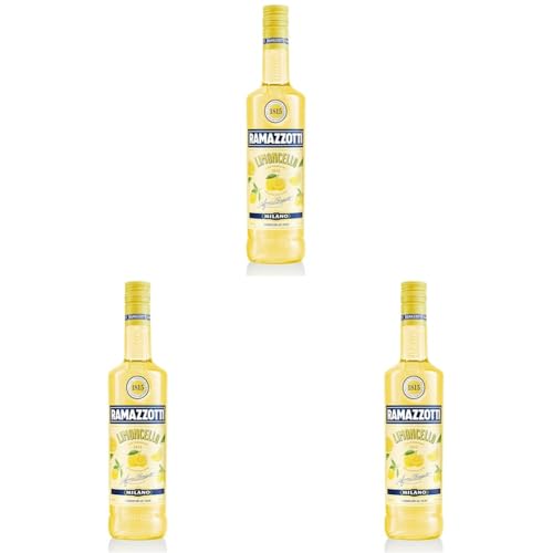 Ramazzotti Limoncello, Zitronen-Likör mit erfrischendem Geschmack & intensivem Zitrusaroma aus Italien, beliebt als Aperitif oder Digestif, 1 x 1 L (Packung mit 3) von Ramazzotti