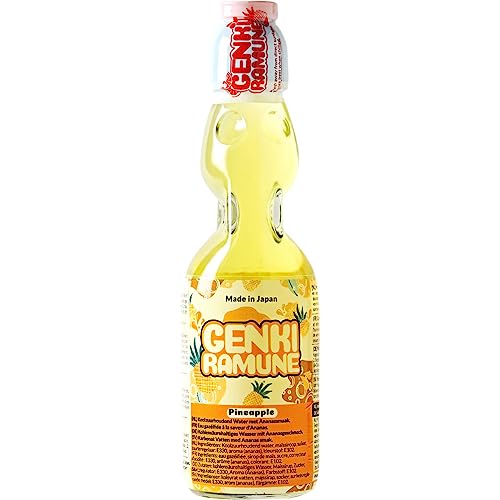 RAMUNE Ramune GENKI RAMUNE - Ananas Getränk - Multipack (30 X 200 ML) von Ramune