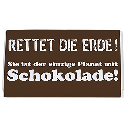 ROKO015 – Schokoladen-Tafel : Rettet die Erde | Premium Vollmilchschokolade | Nettogewicht: e 40g von Rannenberg & Friends