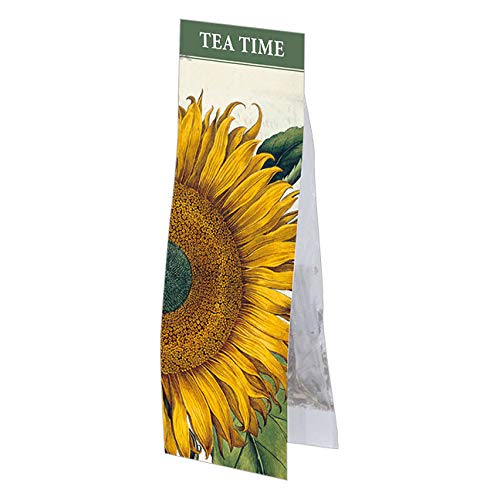RTEE041 | Tea TIME Sonnenblume aus dem Garten von Eichstätt | Lesezeichen und Bio-Kräutertee in einem Japanischen Teebeutel | Sonnenaufgang von Rannenberg & Friends