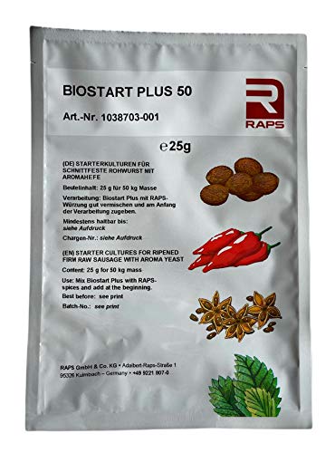 Raps Biostart Plus 50 Starterkulturen für schnittfeste Rohwurst (Salami) - 25g Beutel von CHICHL