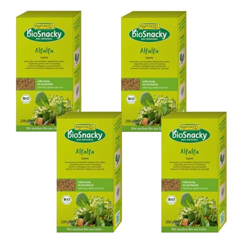 Rapunzel - Alfalfa Luzerne bioSnacky - 200 g - 4er Pack von Rapunzel Naturkost