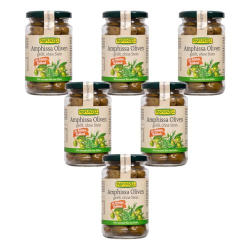 Rapunzel - Amphissa Oliven mit Kräutern ohne Stein geölt - 170 g - 6er Pack Rapunzel - Amphissa Oliven mit Kräutern ohne Stein geölt - 170 g - 6er Pack von Rapunzel Naturkost