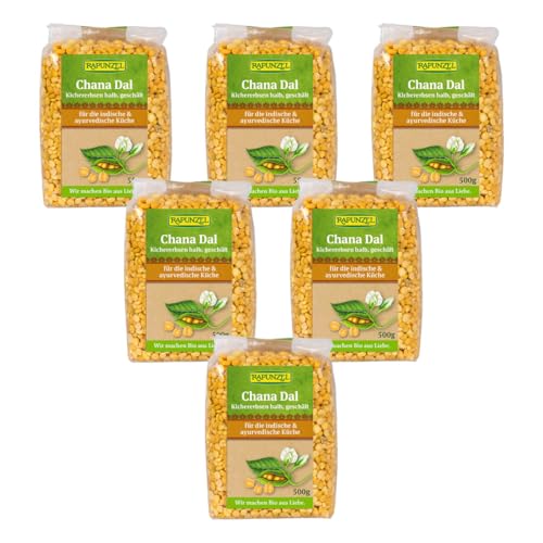 Rapunzel - Chana Dal Kichererbsen halb geschält - 0,5 kg - 6er Pack von Rapunzel Naturkost