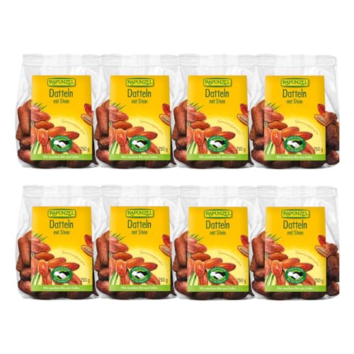 Rapunzel - Datteln mit Stein Deglet Nour HIH - 0,25 kg - 8er Pack von Rapunzel Naturkost