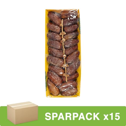 Rapunzel - Datteln mit Stein Deglet Nour in der Pappschale HIH - 0,25 kg - 15er Pack von Rapunzel Naturkost