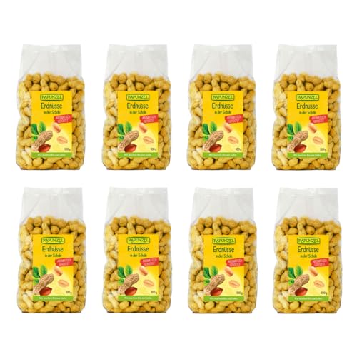 Rapunzel - Erdnüsse in der Schale geröstet - 0,5 kg - 8er Pack von Rapunzel Naturkost